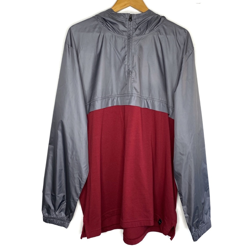 Under Armour Men’s Red and Gray Sportstyle Anorak 1/2 Zip Jacket
